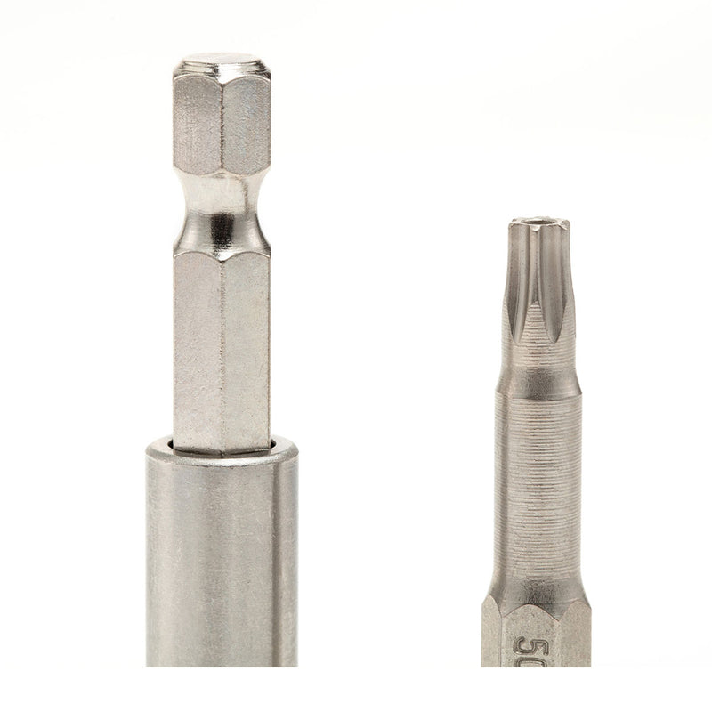 Bộ 5 mũi vặn vít đầu sao có lỗ, dài 50mm SATA kích thước từ T8 - T40, đuôi lục giác 6.35mm (1/4 inch)