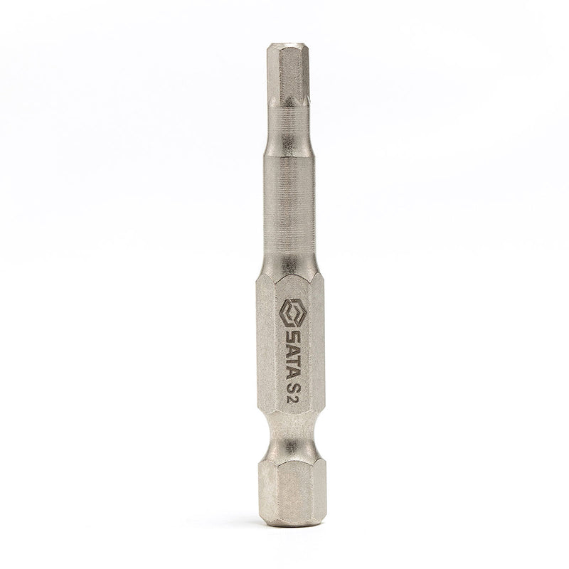 Bộ 5 đầu lục giác 6 cạnh SATA, cốt 6.35mm (1/4 inch), dài 50mm, thép S2 mạ Niken