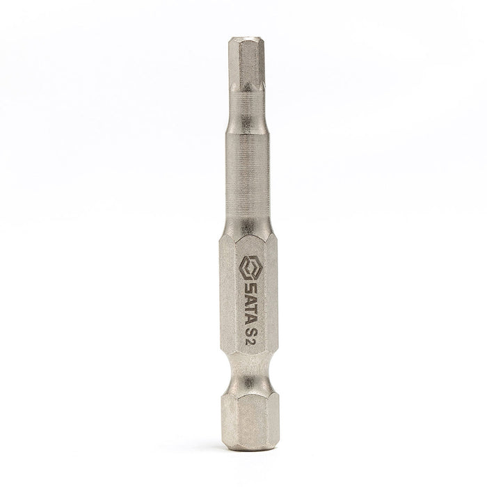 Bộ 5 đầu lục giác 6 cạnh SATA, cốt 6.35mm (1/4 inch), dài 50mm, thép S2 mạ Niken