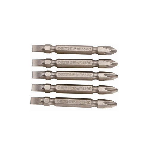 Vĩ 5 mũi vặn vít 2 đầu SATA 59385 PH2xSL5.5 65mm thép S2 nam châm 1/4 inch