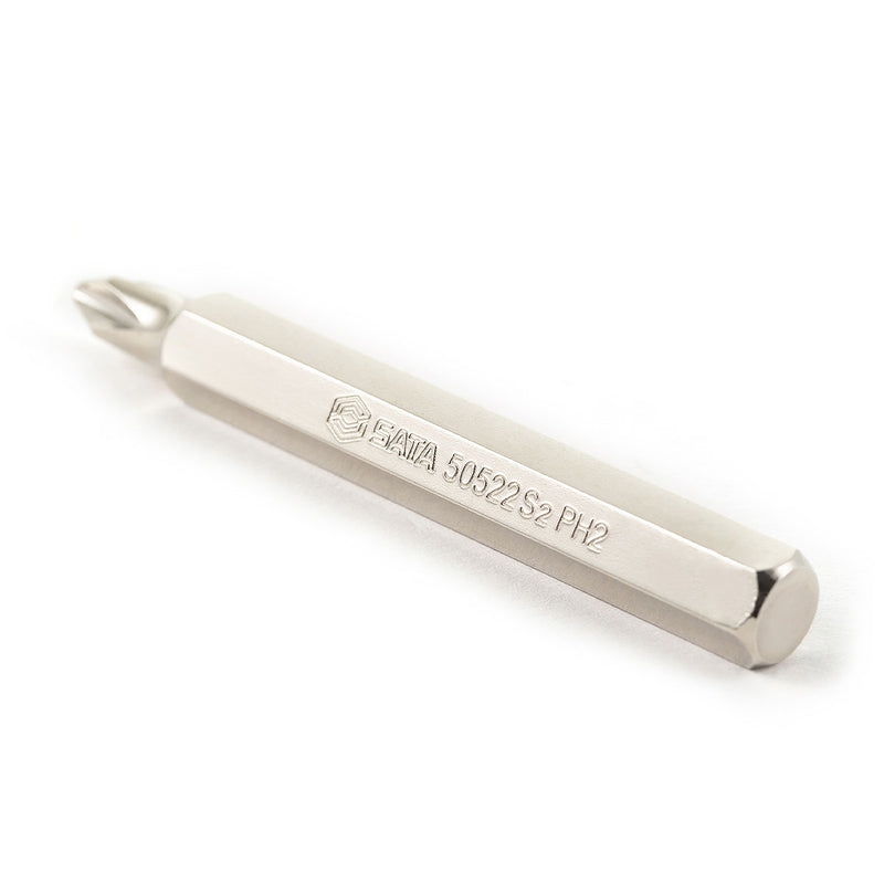 Bộ 5 mũi vặn vít đầu bake, dài 70mm SATA 59522 kích thước PH2, đuôi lục giác 7.94mm (5/16 inch)