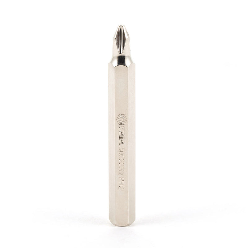 Mũi vặn vít bake PH2 dài 70mm SATA 59522, đuôi lục giác 7.94mm, thép S2 cao cấp, mạ Nickel Satin