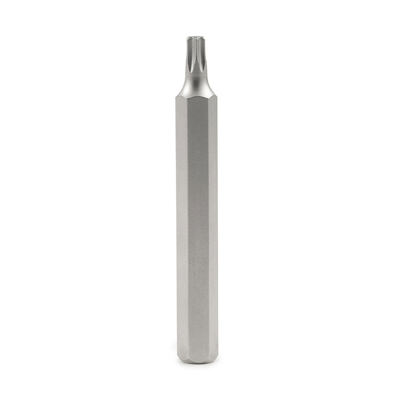 Bộ 5 mũi vặn vít đầu sao SATA T20-T55 dài 70mm, đuôi lục giác 5/16 inch, thép S2, mạ Nickel satin