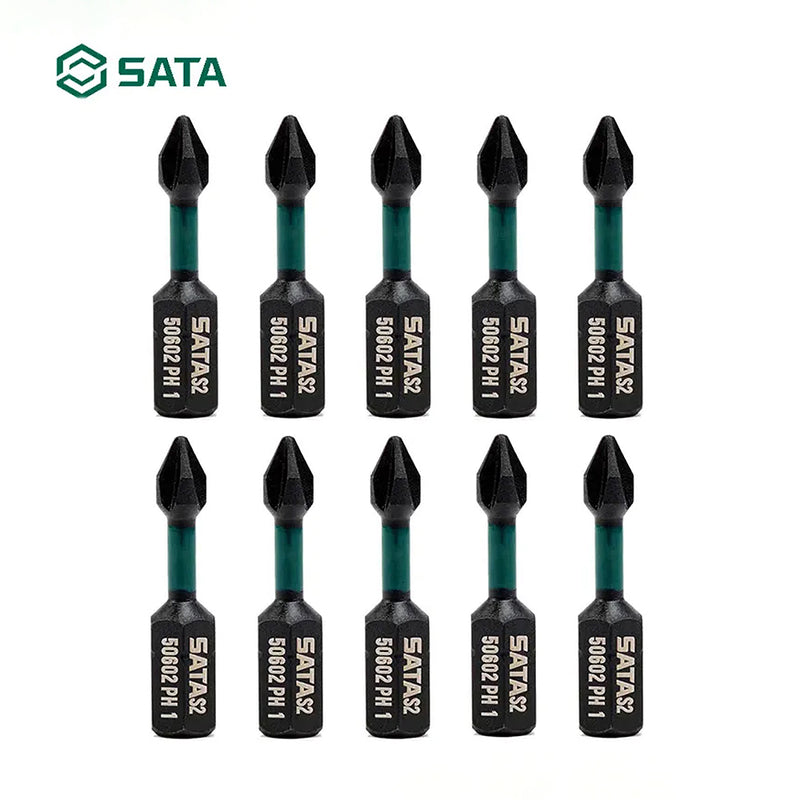 Bộ 10 mũi bắn vít bake chuôi lục giác 6.35mm SATA