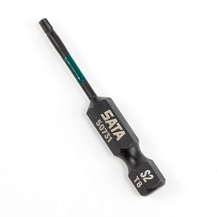 Bộ 10 mũi lục giác sao 6 cạnh SATA cốt 6.35mm (1/4 inch), vật liệu thép đen hấp thụ lực xoắn, có nam châm