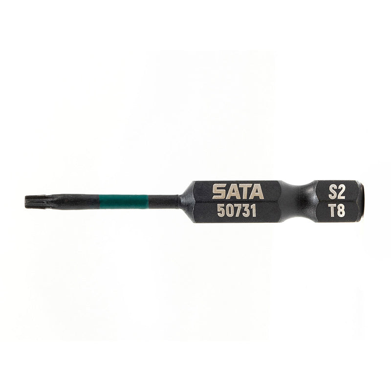 Bộ 10 mũi vặn vít đầu sao, dài 50mm SATA kích thước từ T8 - T40, đuôi lục giác 6.35mm (1/4 inch)