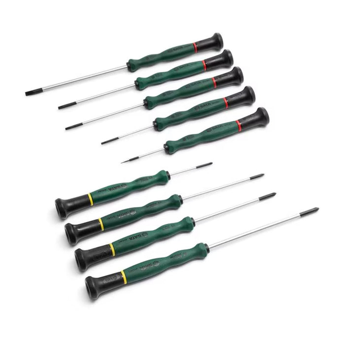 Tua vít tiểu ly rãnh dẹp SATA, thép SVCM+ có nam châm, thân vít xoay quanh cán nhựa