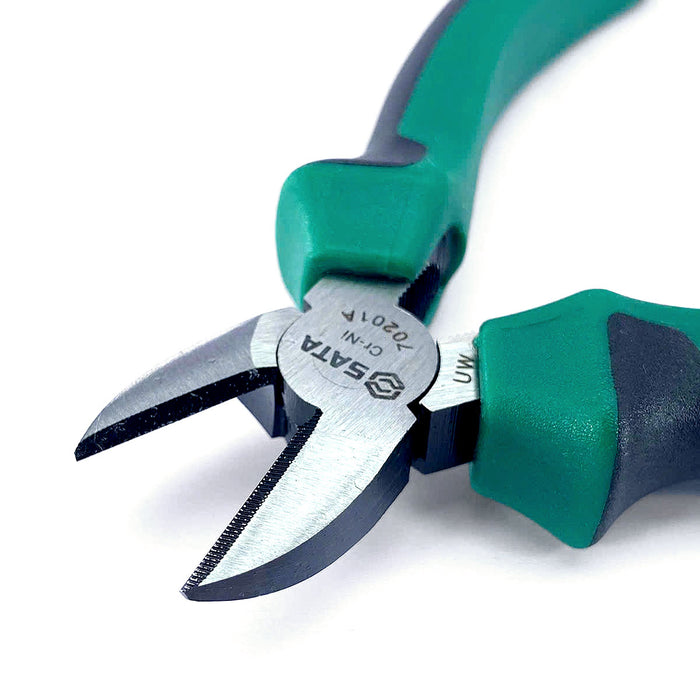 kìm cắt SATA dài 5 - 6 inch (130mm - 160mm), vật liệu bằng thép Crome mạ niken, tay cầm bằng nhựa TPR