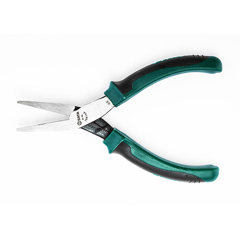 Kìm mũi dài SATA 70614A 140mm - Kìm bằng thép Cr-Ni, tay cầm chống trượt, chuyên dụng cho chi tiết nhỏ.