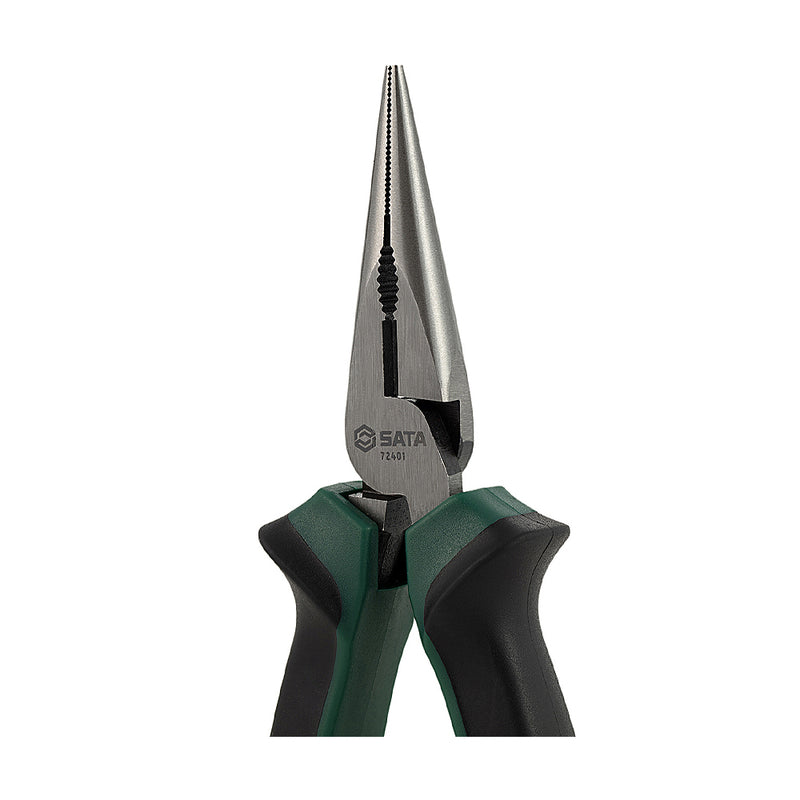 Kềm mũi nhọn , thép hợp kim cao cấp cho độ bền cao ,tay cầm hai tông màu, chống trượt, chống trầy xước SATA