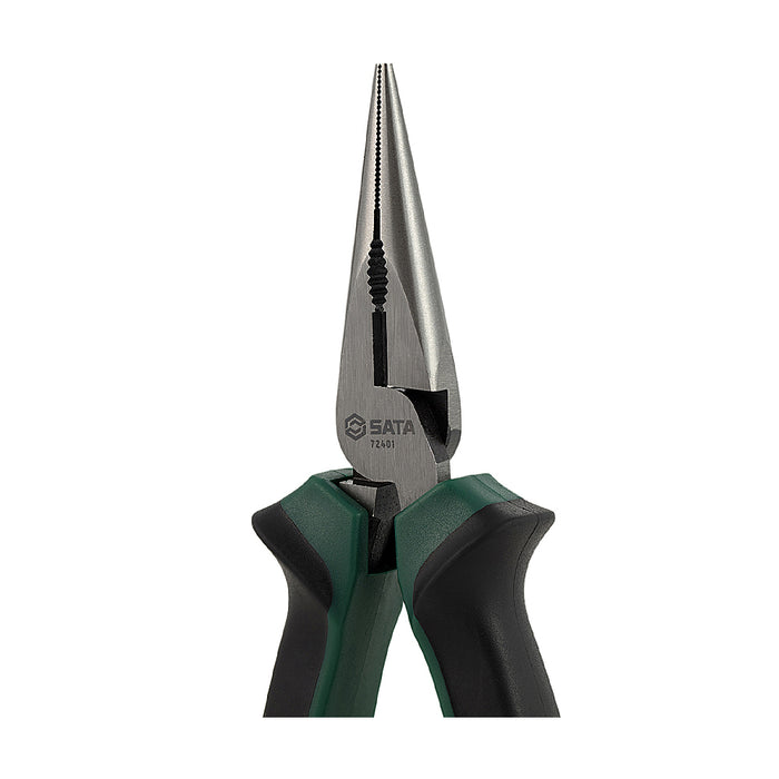 Kềm mũi nhọn , thép hợp kim cao cấp cho độ bền cao ,tay cầm hai tông màu, chống trượt, chống trầy xước SATA