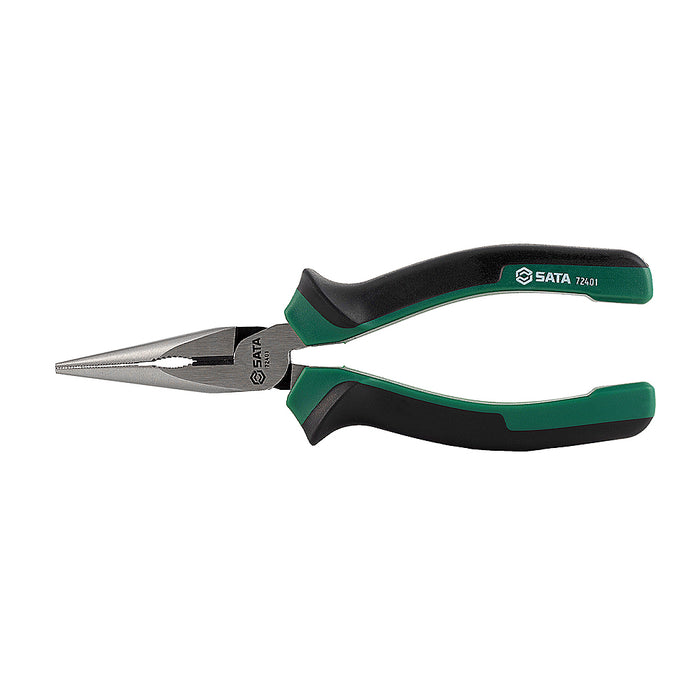 Kềm mũi nhọn , thép hợp kim cao cấp cho độ bền cao ,tay cầm hai tông màu, chống trượt, chống trầy xước SATA