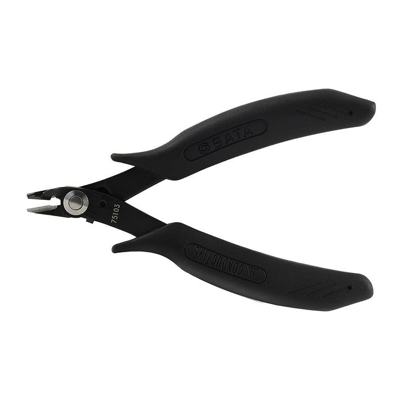 ESD Electronic Side Cutting Pliers 5 inch, with Safety Slim Clip SATA 75103