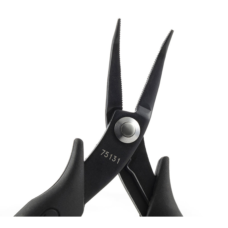 Kìm kẹp linh kiện điện tử chống tĩnh điện, mũi nhọn cong SATA 75131 kích thước 145mm