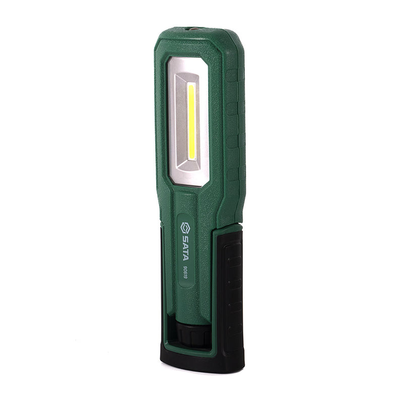 Đèn LED gập SATA 90619, đèn pin sạc đa năng, pin 18650 thay thế, chống nước, có nam châm