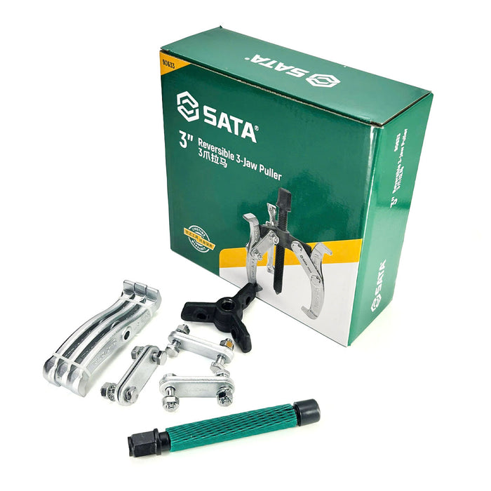 Cảo 3 chấu 3inch - 12inch  .Đầu trục gá được xử lý nhiệt, đảm bảo độ bền  Thiết kế mặt bích phần mở rộng đảm bảo đầu lục giác nguyên vẹn khi gõ SATA