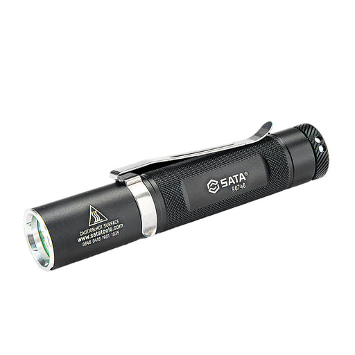 Đèn pin sạc mini SATA 90746 cường độ cao, LED CREE XP-E2, 280 lumen, tầm xa 100m, IP67, hợp kim nhôm.