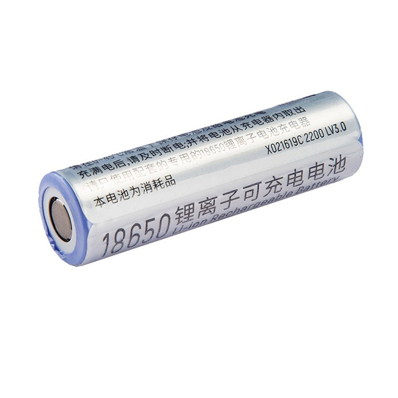Pin sạc Li-Ion 18650 SATA 2600mAh cho đèn pin và đèn làm việc SATA, đầu bằng/đầu nhô, sạc lại nhiều lần.