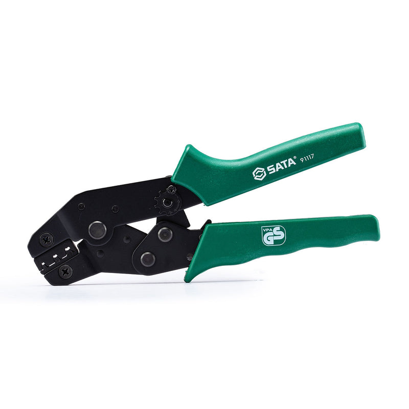 Kìm bấm cose 7.5 inch SATA 91117, cỡ dây 0.5mm - 1.5mm, dùng cho các đầu cose không có bọc nhựa