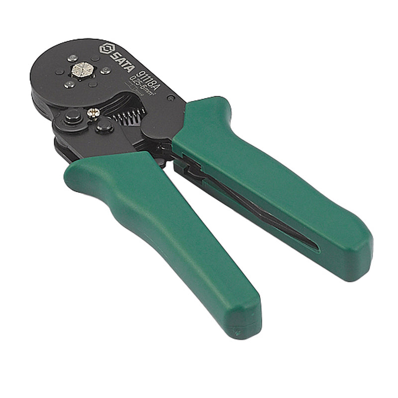 Self-adjusting Crimping Pliers for End Sleeves 7 inch (Hexagon) SATA 91118A