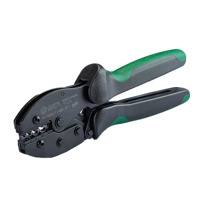 Kìm bấm cose 8.5 inch cao cấp SATA, cỡ dây từ 0.5mm - 10mm, dùng cho đầu cose không bọc nhựa. (Made in Germany)