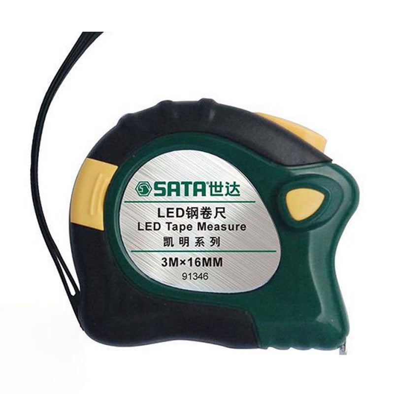 Thước cuộn thép có đèn LED SATA chiều dài từ 3m - 5m