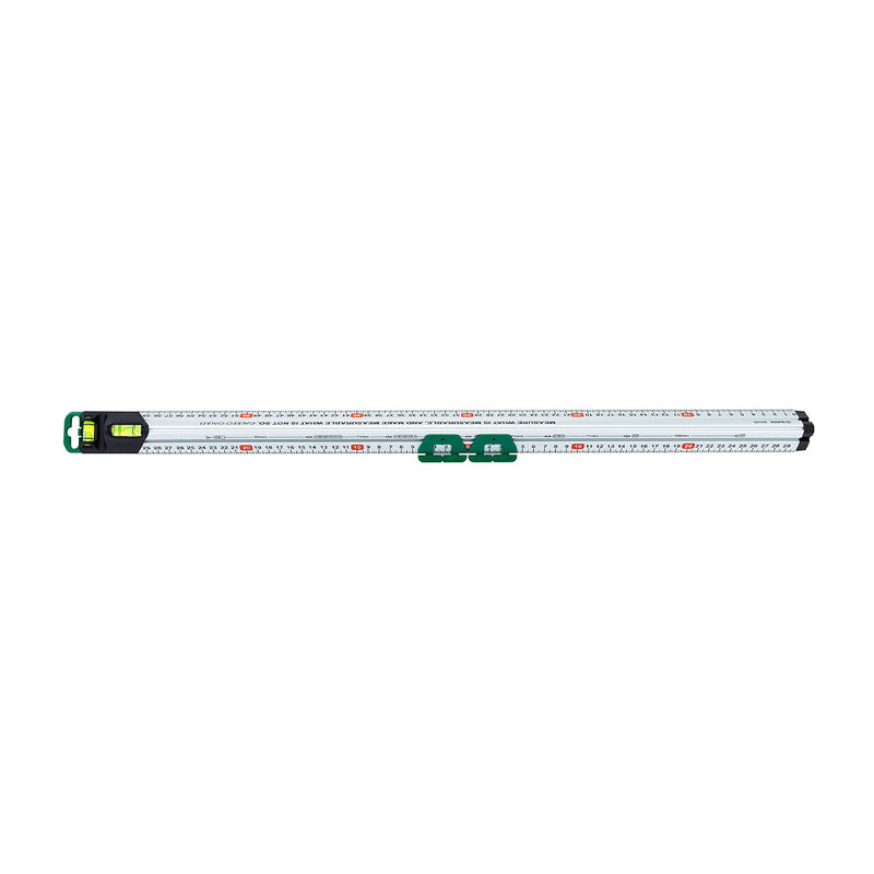 Thước đa năng SATA 91405 600mm: Thước đo, thước thủy, con trượt đánh dấu, hợp kim nhôm, vạch chia hai mặt.