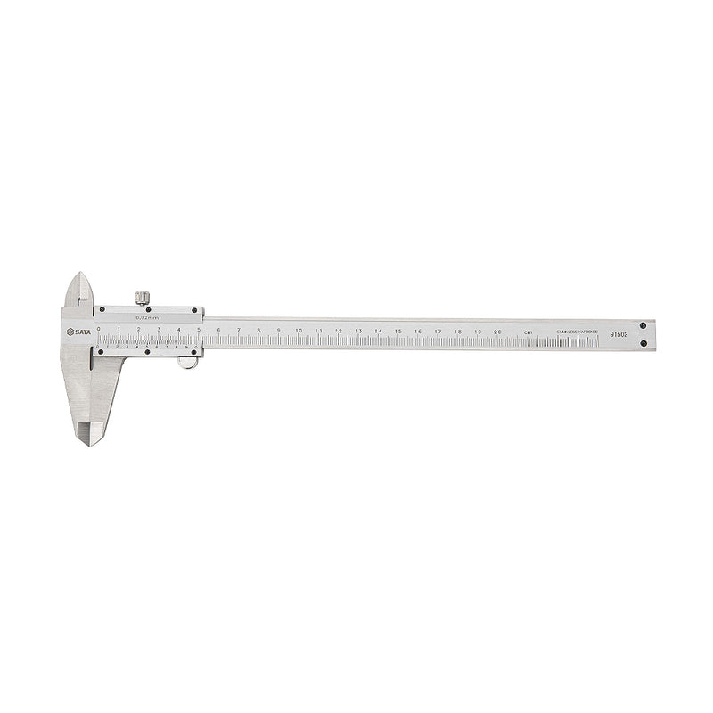 Thước kẹp cơ SATA 91502 Inox 200mm, đo chính xác 0.02mm