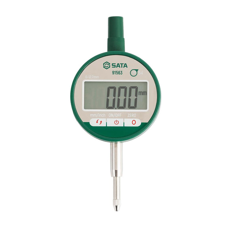 Đồng hồ so điện tử SATA 91563, đo 0-12.7mm, IP54, màn hình LCD, xuất dữ liệu