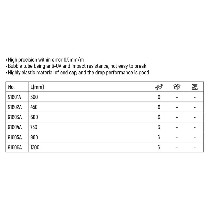 Thước thuỷ SATA vật liệu hợp kim nhôm, chiều dài từ 300mm - 1200mm