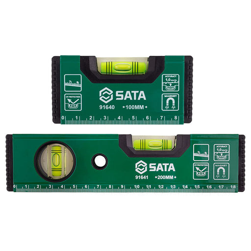 Thước thủy nam châm SATA 100mm 200mm độ chính xác cao.