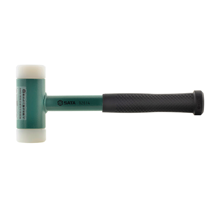 Búa cao su cán ống thép 60mm Đầu búa bằng nhựa có thể thay thế Tay cầm bằng ống thép chắc chắn SATA 92615