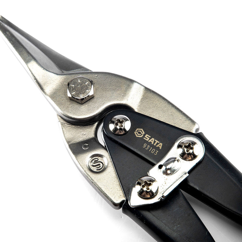 Kéo cắt tôn mũi thẳng SATA 93103 chiều dài 255mm, khả năng cắt tối đa 1.2mm