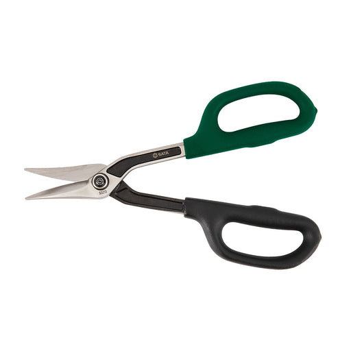Kéo cắt tôn mũi nhọn SATA 93215 - 263mm cắt thép 0.6mm, inox 0.45mm.