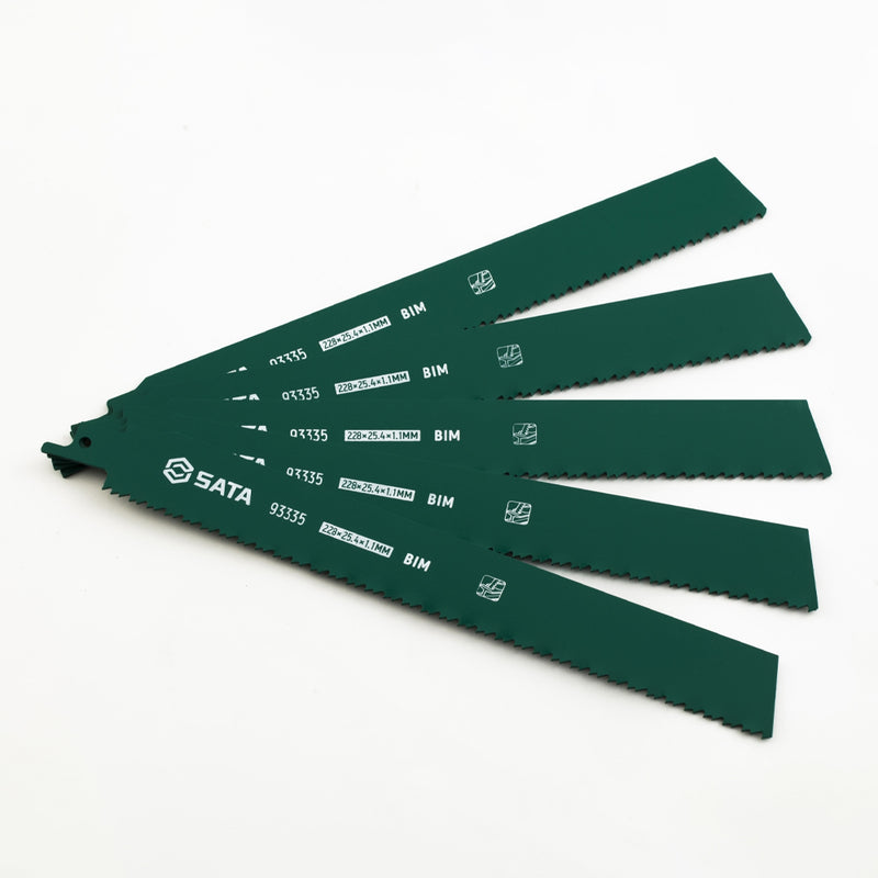 Hộp 5 lưỡi cưa kiếm BiM cắt kim loại SATA chiều dài từ 150mm - 228mm
