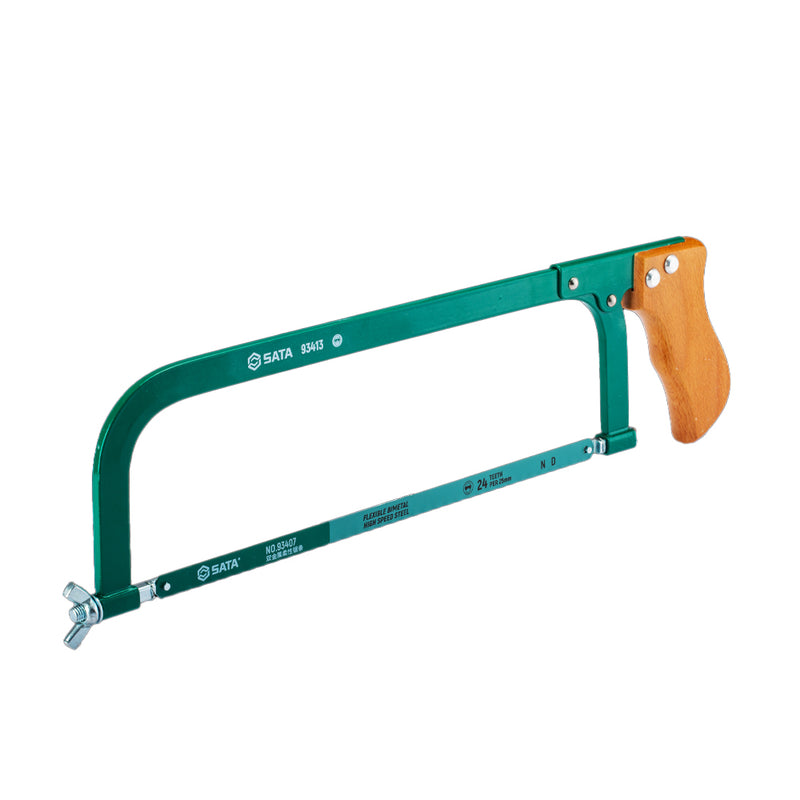 Cưa sắt cầm tay SATA 93413 dài 300mm (12 inches), khung cưa bằng sắt, cán cầm bằng gỗ
