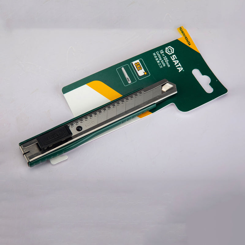 Dao rọc giấy thân hợp kim kèm SATA 93425A kích thước 18mm x 100mm