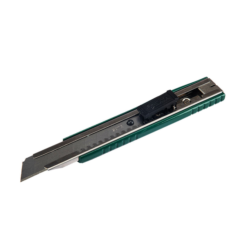 Dao rọc giấy SATA 93425A thân hợp kim kẽm lưỡi SK2 Nhật Bản 18mm 8 đoạn bẻ