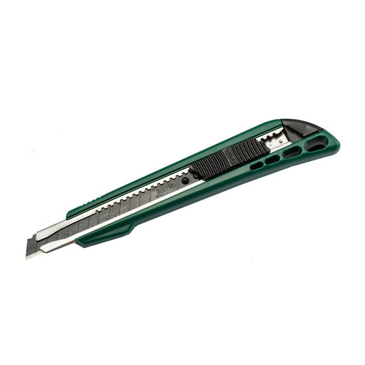 Dao rọc giấy SATA 93426 9mm lưỡi SK2 bẻ 13 đoạn, thân nhựa ABS bền bỉ.