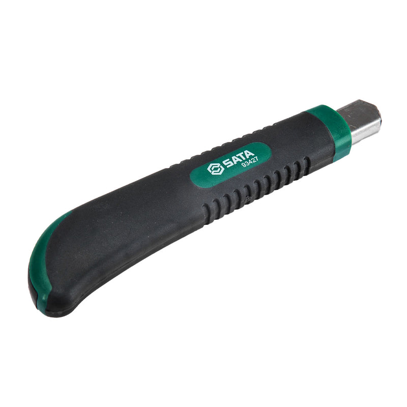 Dao rọc giấy, cán bọc cao su SATA 93427 kích thước 9mm x 80mm