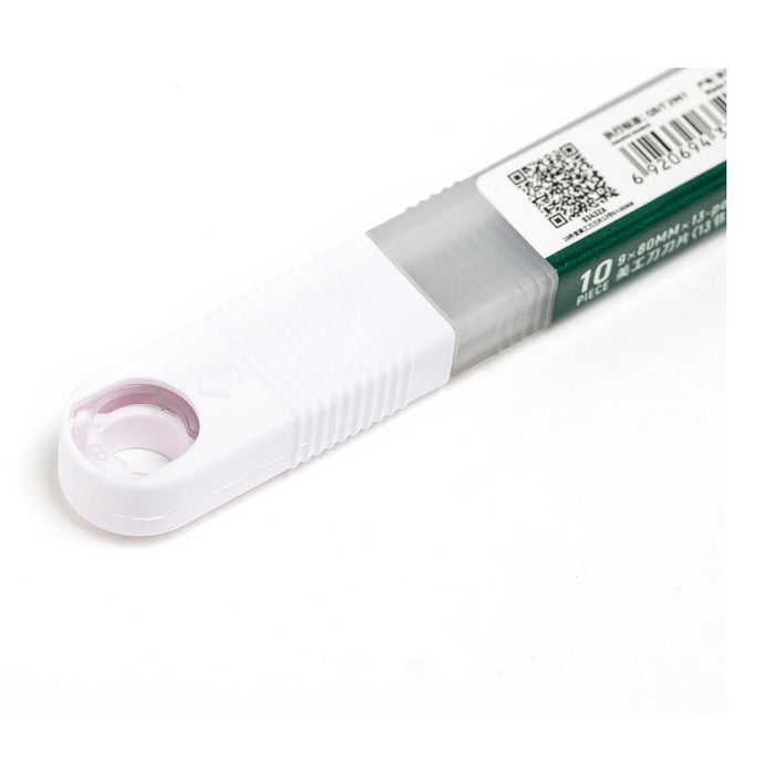 Bộ 10 lưỡi dao rọc giấy SATA 93432A, chất liệu thép SK2, kích thước 9 x 80mm