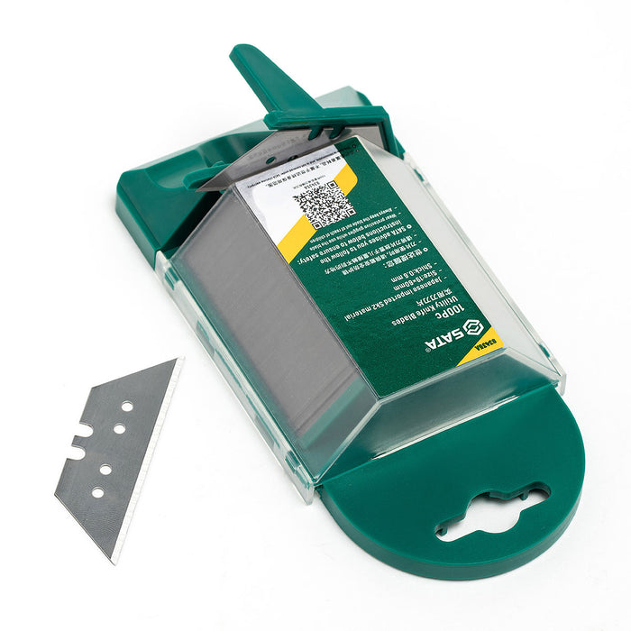 Bộ 100 lưỡi dao rọc giấy SATA 93435A, chất liệu thép SK2