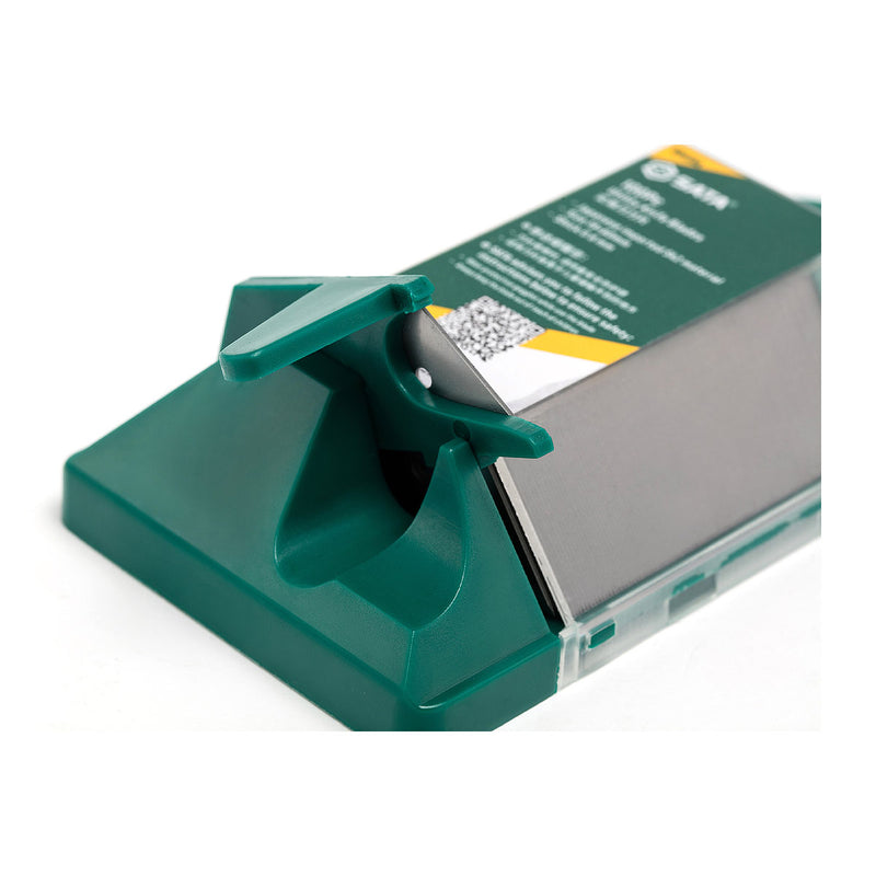 Hộp 100 lưỡi dao rọc giấy đa năng, thép SK2 SATA 93435A kích thước 60mm x 19mm