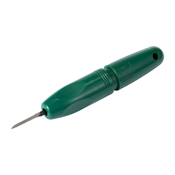 Dao nạo ba via tam giác mini SATA 93459: cạo ba via, sửa mép chi tiết nhỏ, gia công cơ khí chính xác.