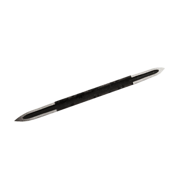 Dao nạo ba via tam giác hai đầu SATA 93460, thép hợp kim tôi cứng, HRC 58-60, lưỡi 80xØ4.2mm.