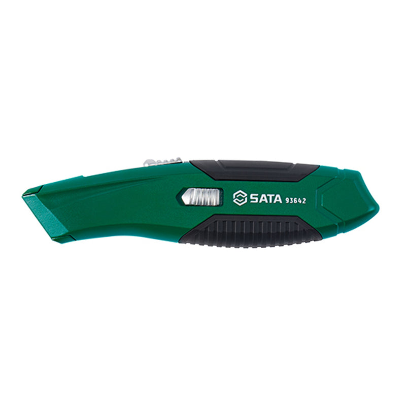 Safety Zinc Alloy Utility Knife, 5 Extra Blades SATA 93642