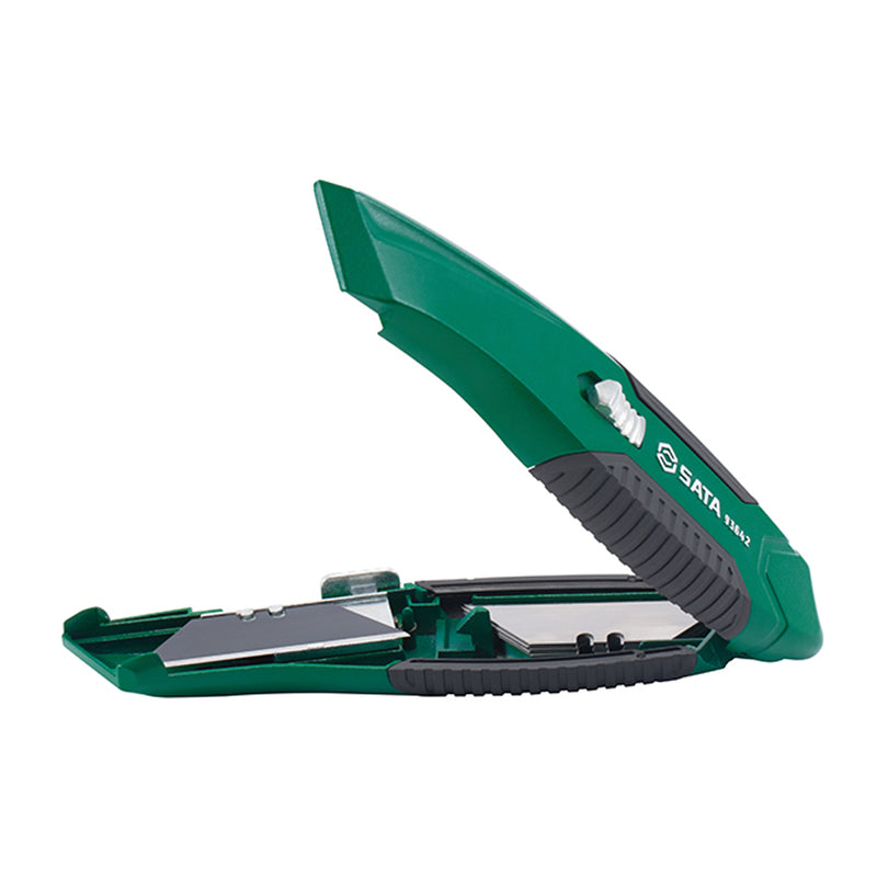 Safety Zinc Alloy Utility Knife, 5 Extra Blades SATA 93642