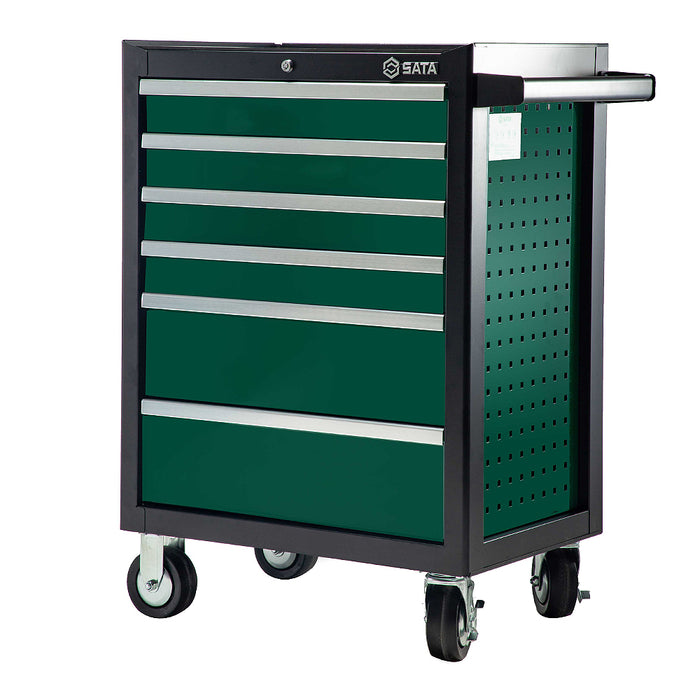 Xe đẩy, dùng chứa các dụng cụ 6 ngăn kéo, kích thước: 27 inch dùng trong garage sửa xe ô tô, SATA - 95126