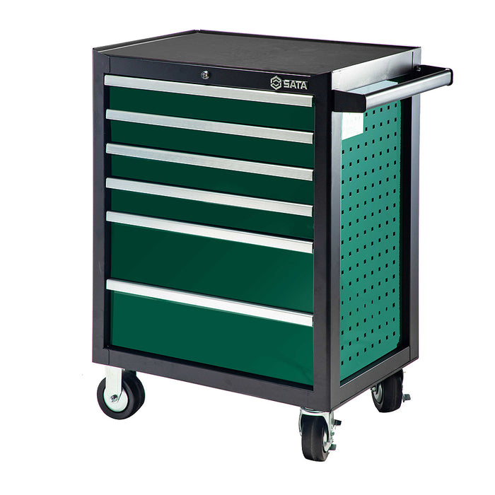 Xe đẩy, dùng chứa các dụng cụ 6 ngăn kéo, kích thước: 27 inch dùng trong garage sửa xe ô tô, SATA - 95126