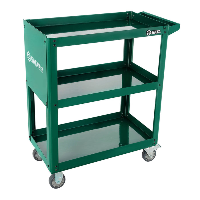 Xe đẩy đựng dụng cụ đa năng loại 3 khay, kích thước: 840x500x920mm, dùng trong garage sửa xe ô tô, Mã hàng: SATA - 95222A